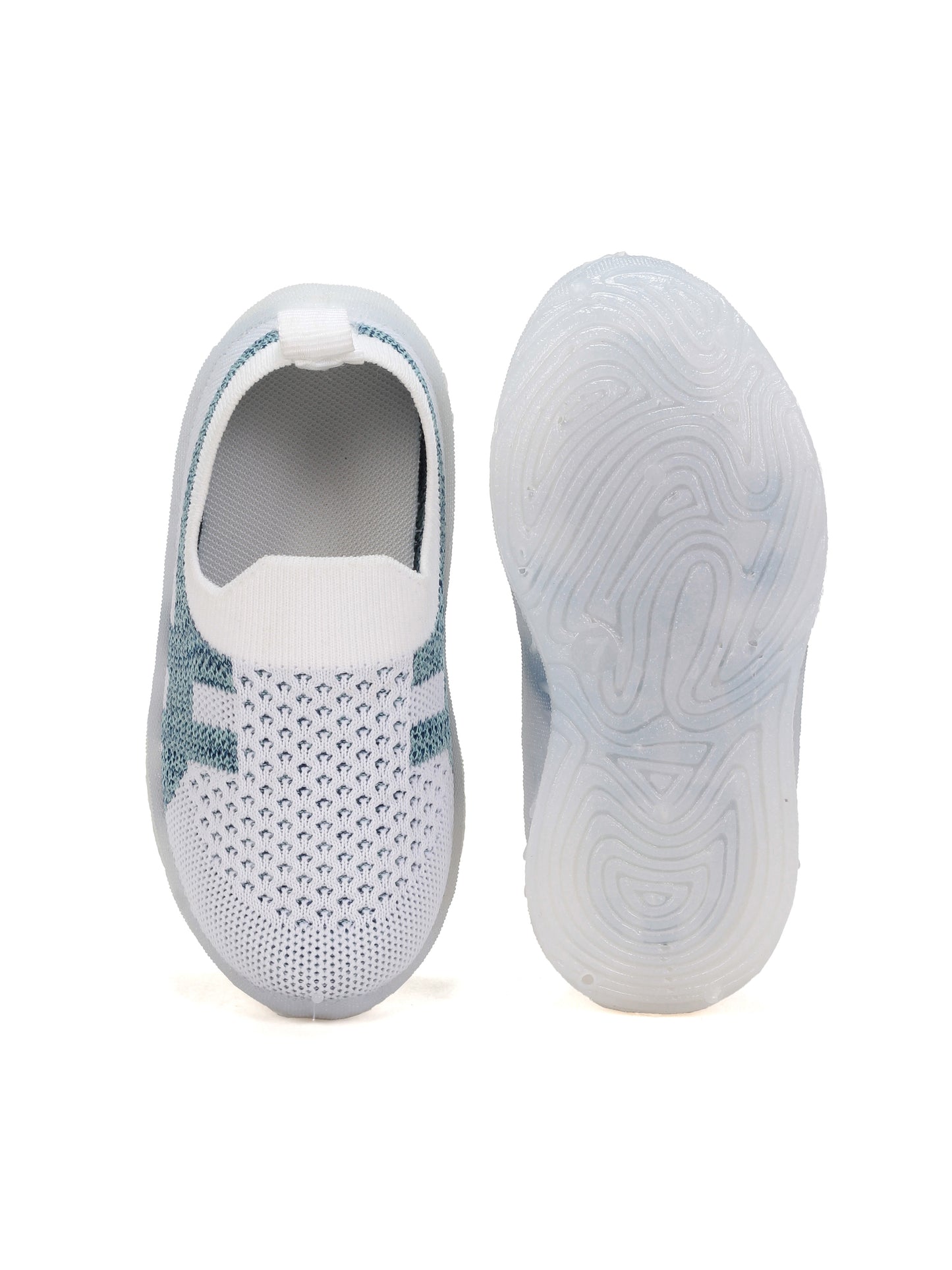 Casual Slip On Shoes With Led Light - White