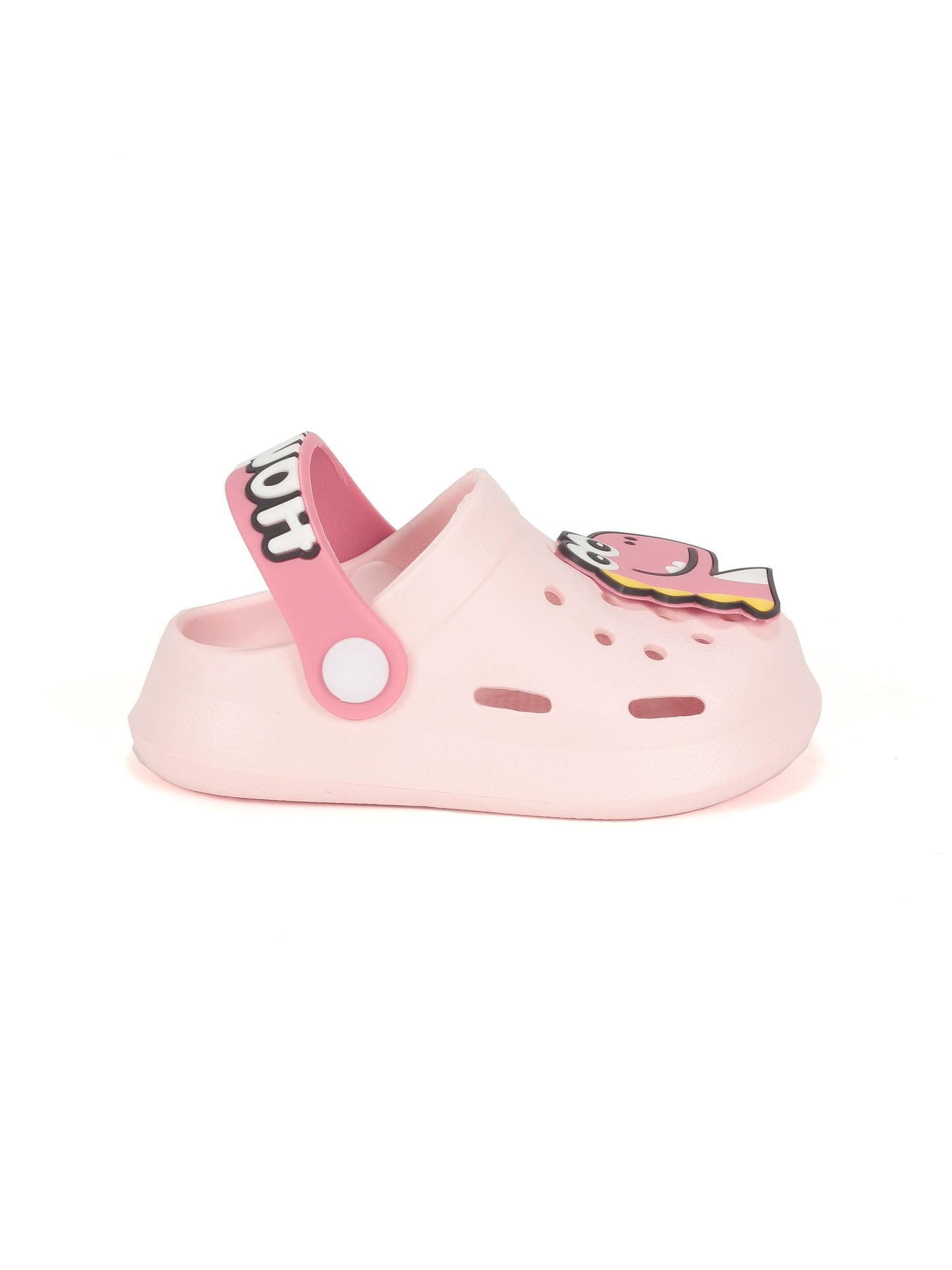 Dinosaur Applique Anti-Slip Clogs - Pink