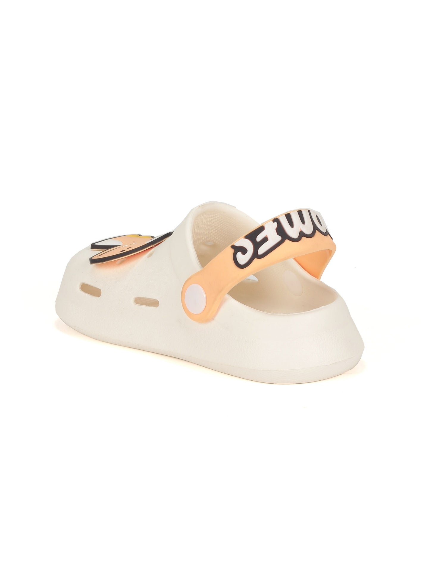 Dinosaur Applique Anti-Slip Clogs - Cream