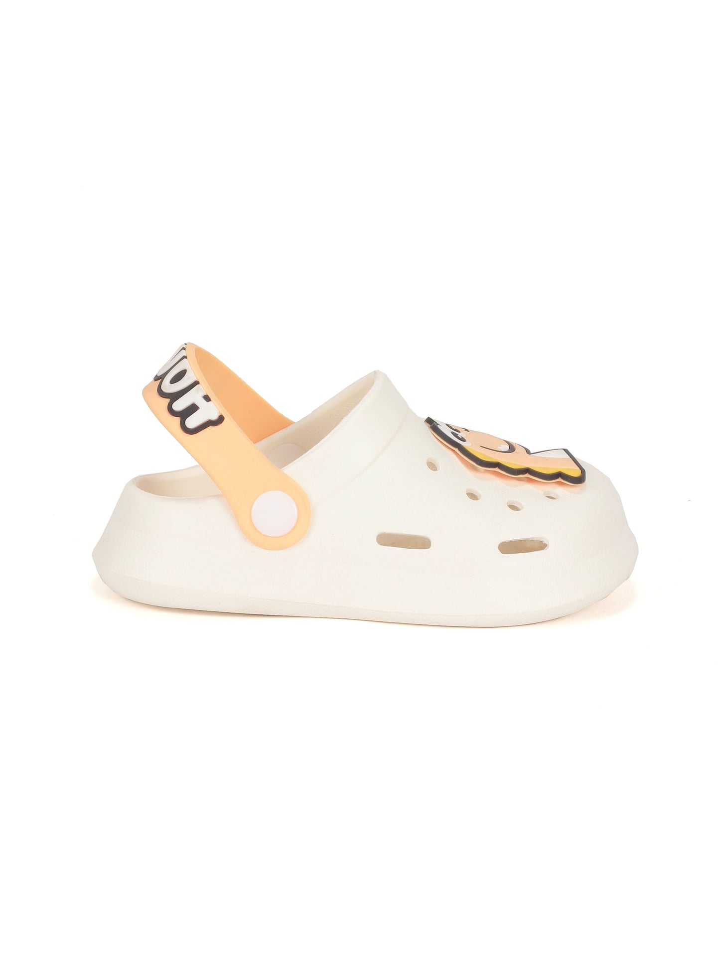 Dinosaur Applique Anti-Slip Clogs - Cream