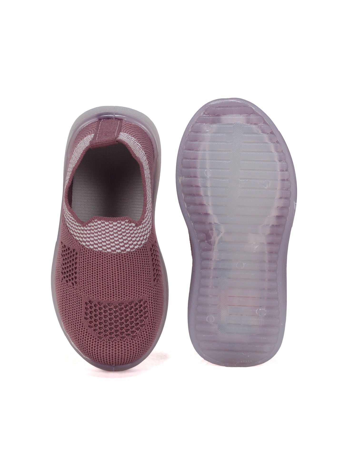Casual Slip On Shoes With Led Light - Mauve