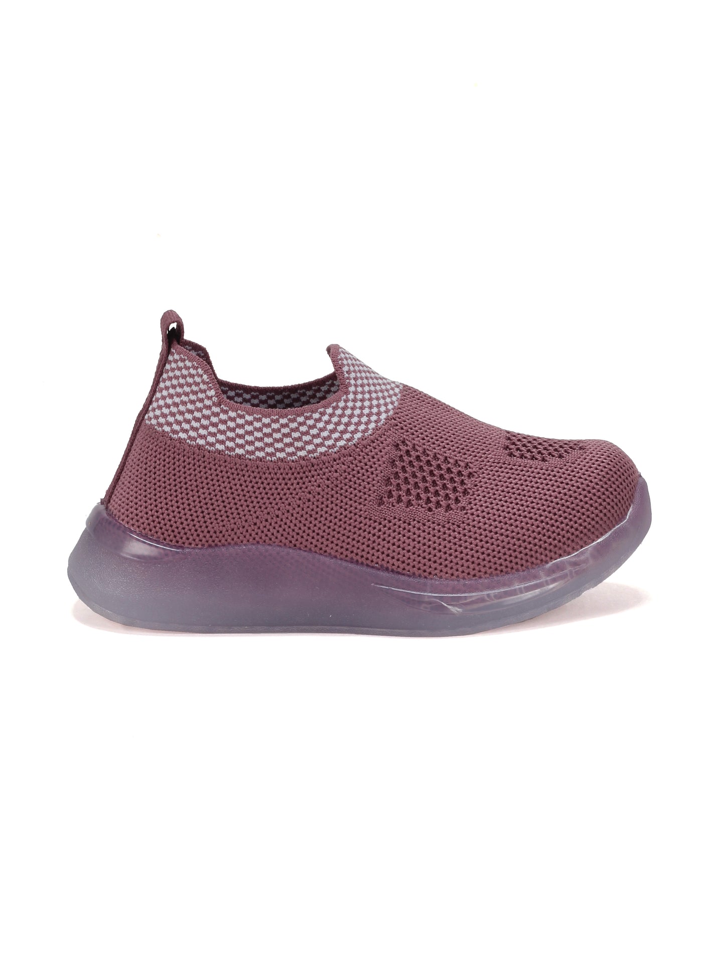 Casual Slip On Shoes With Led Light - Mauve