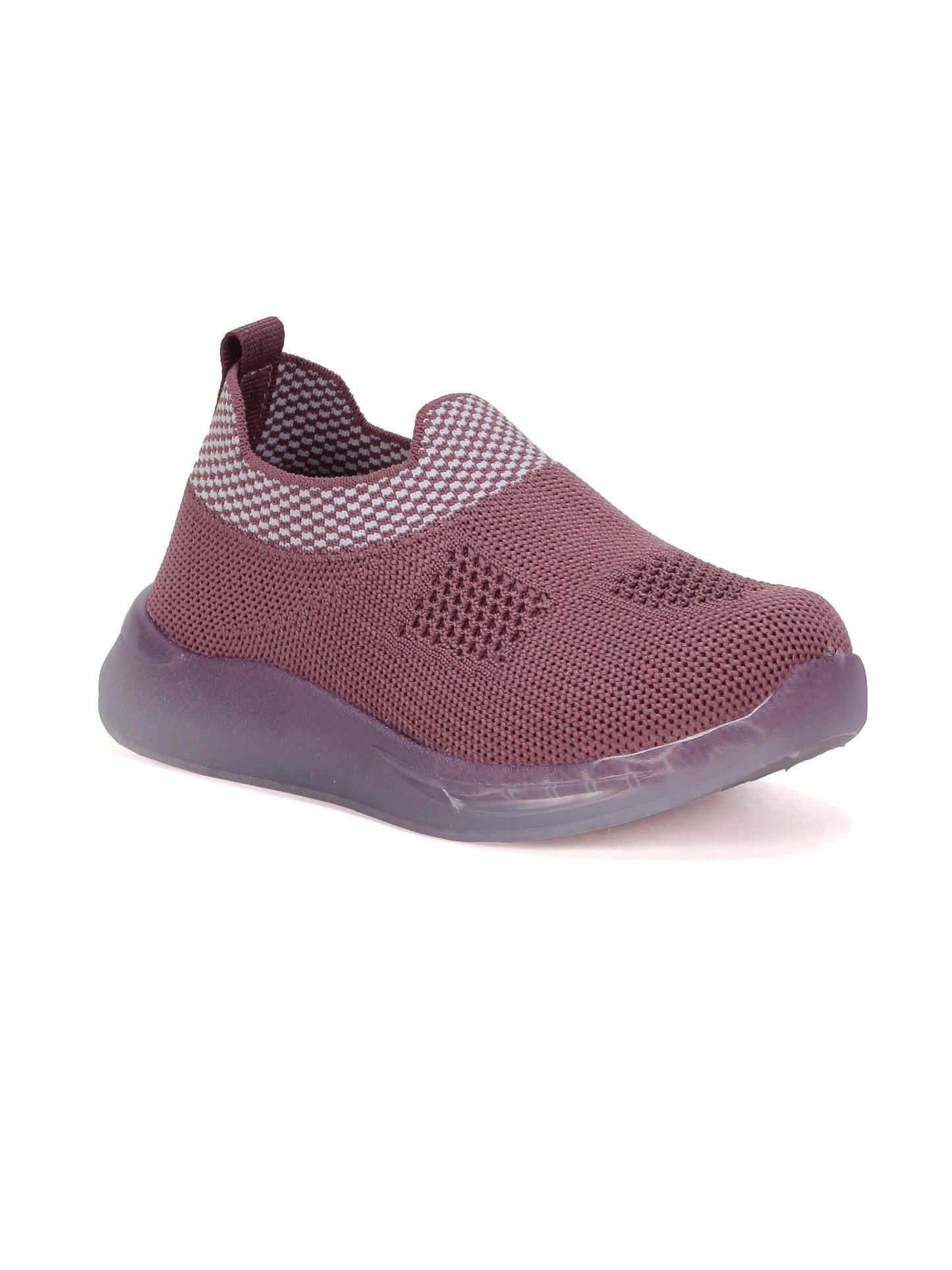 Casual Slip On Shoes With Led Light - Mauve
