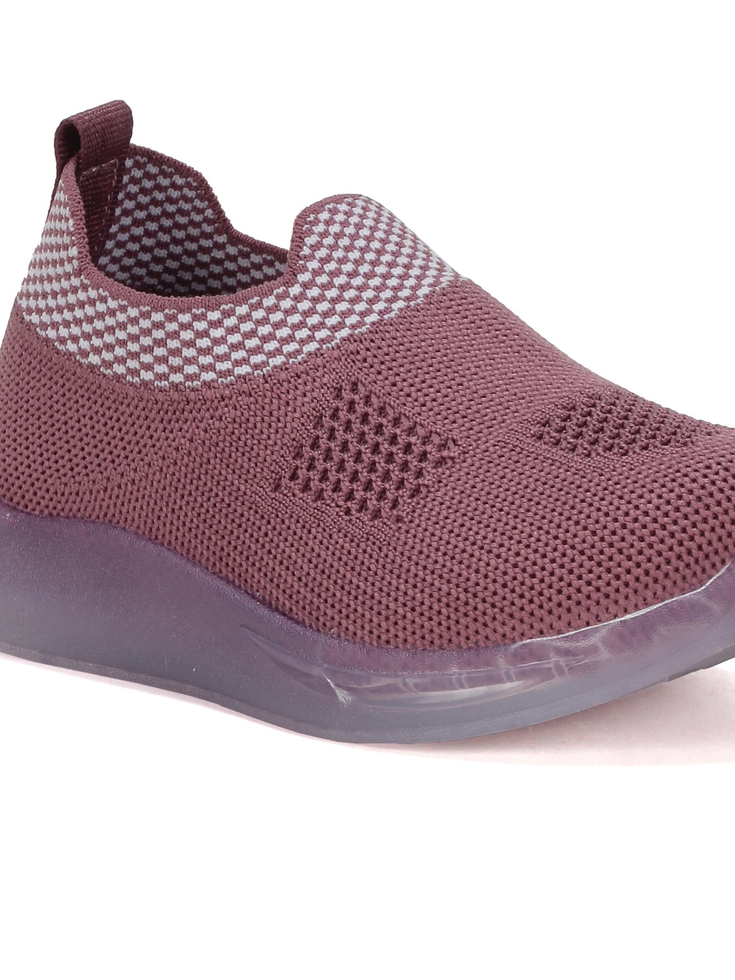 Casual Slip On Shoes With Led Light - Mauve