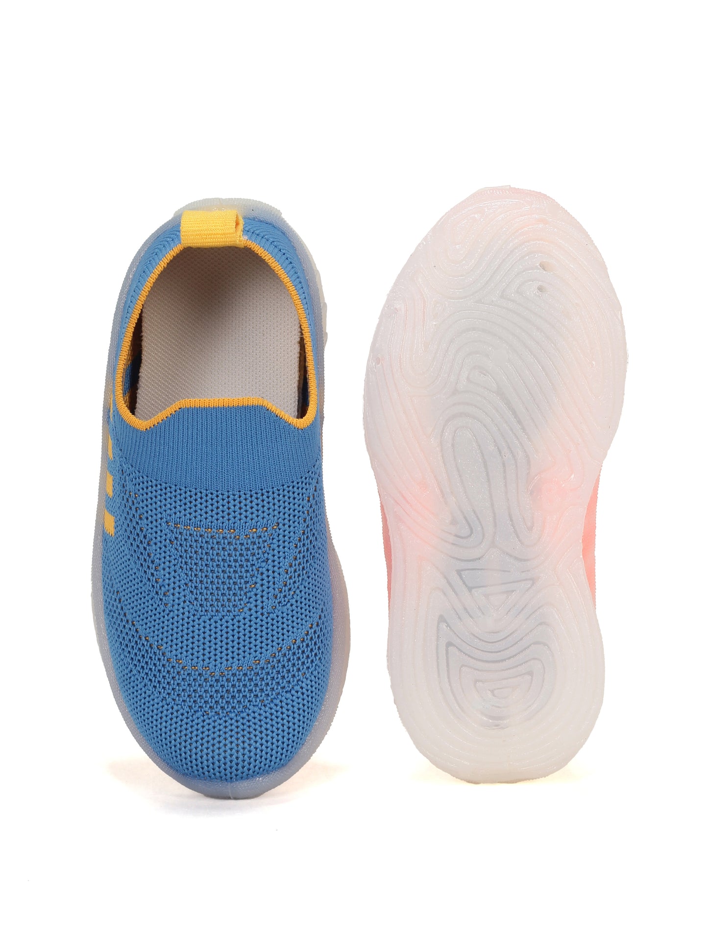 Casual Slip On Shoes With Led Light - Blue