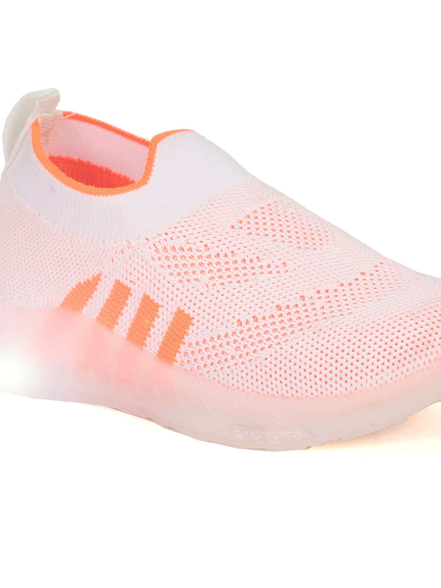 Casual Slip On Shoes With Led Light - Pink