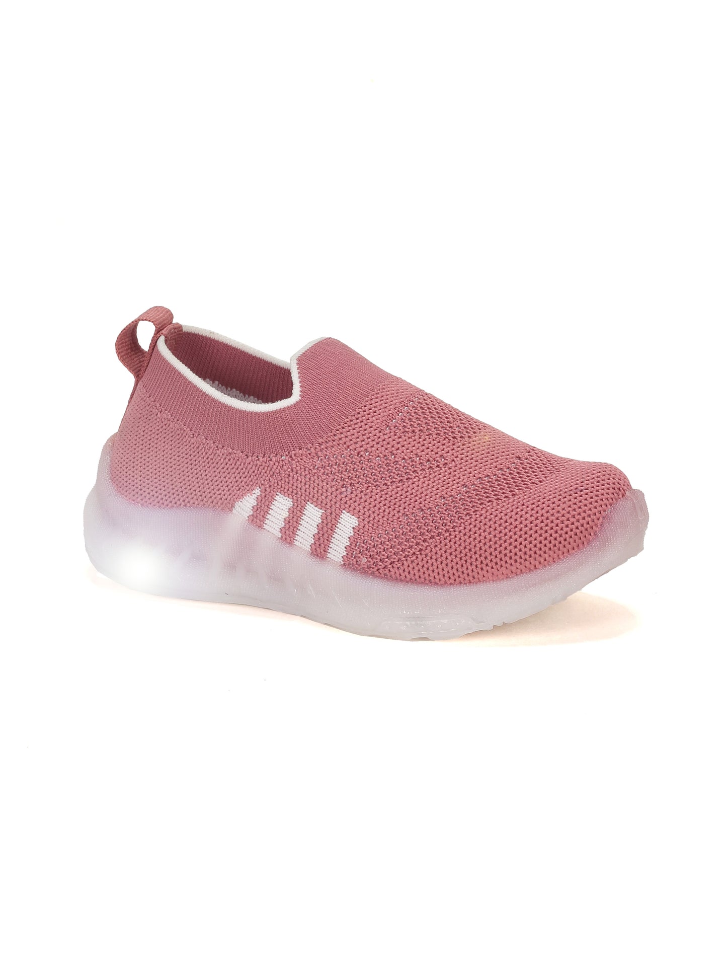 Casual Slip On Shoes With Led Light - Brown