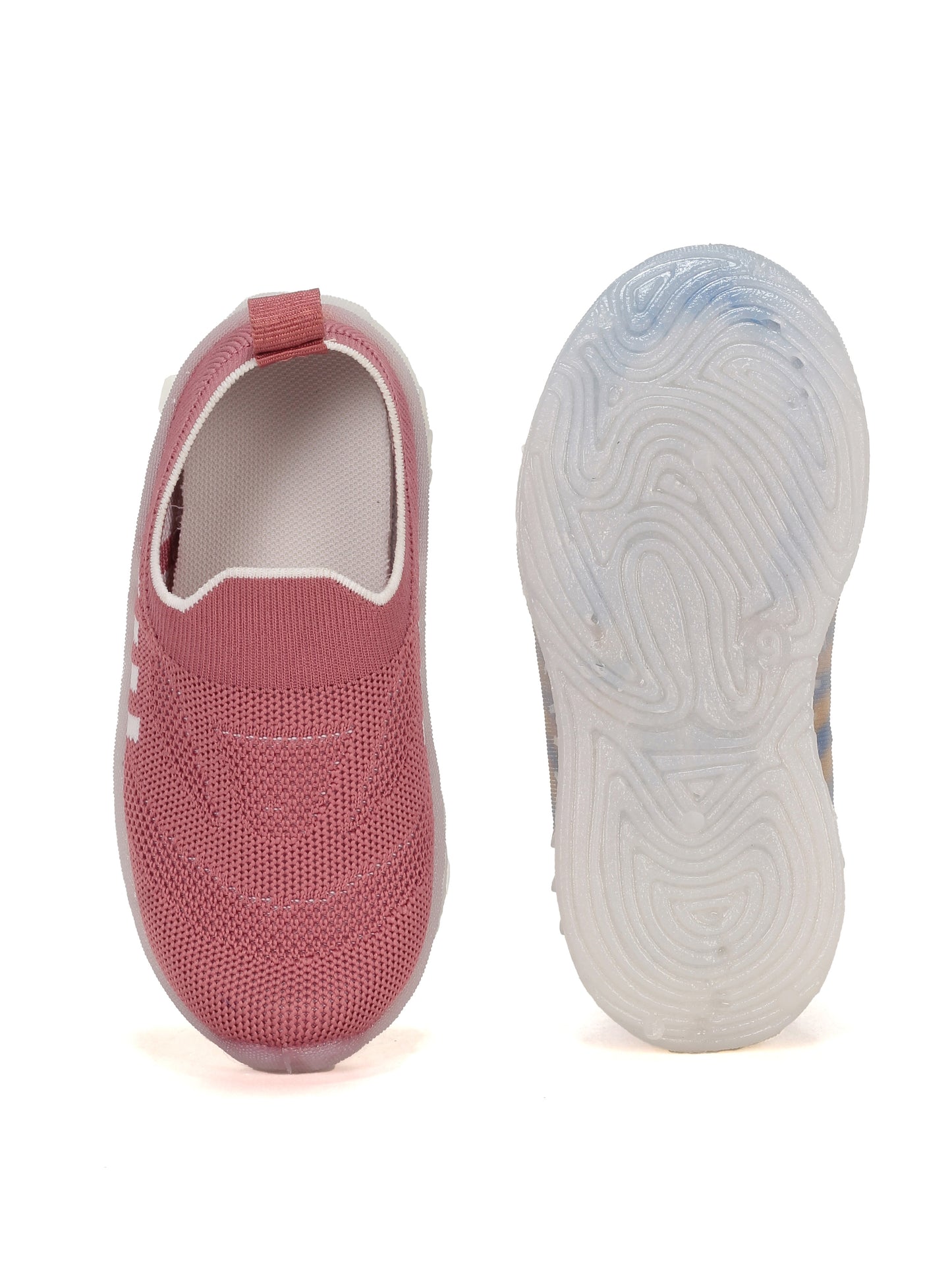 Casual Slip On Shoes With Led Light - Brown