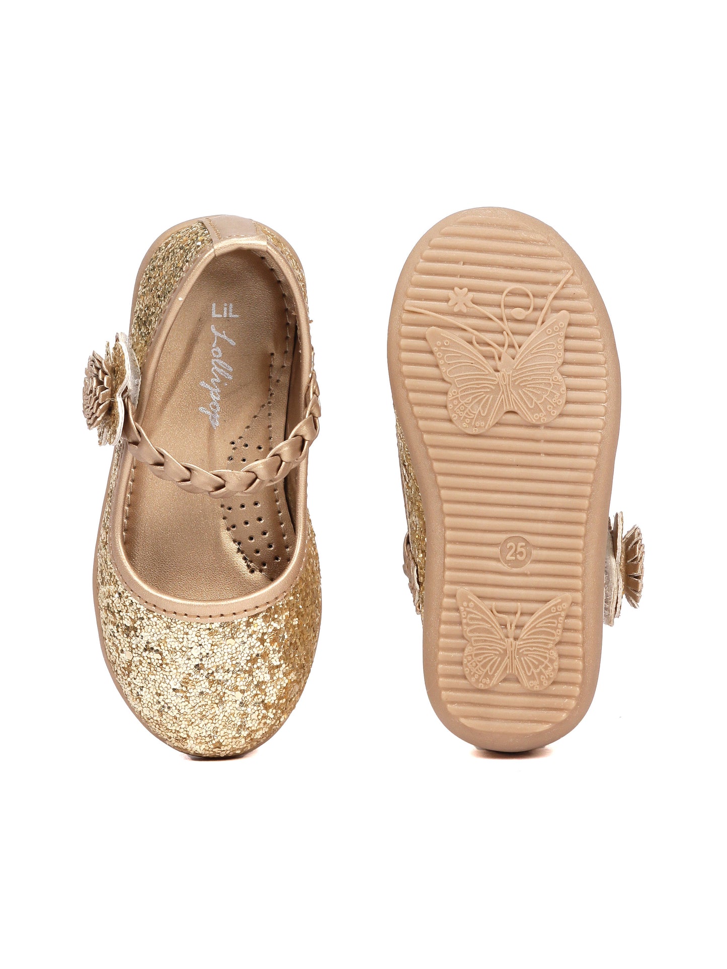 Bellies With Velcro Closure - Gold
