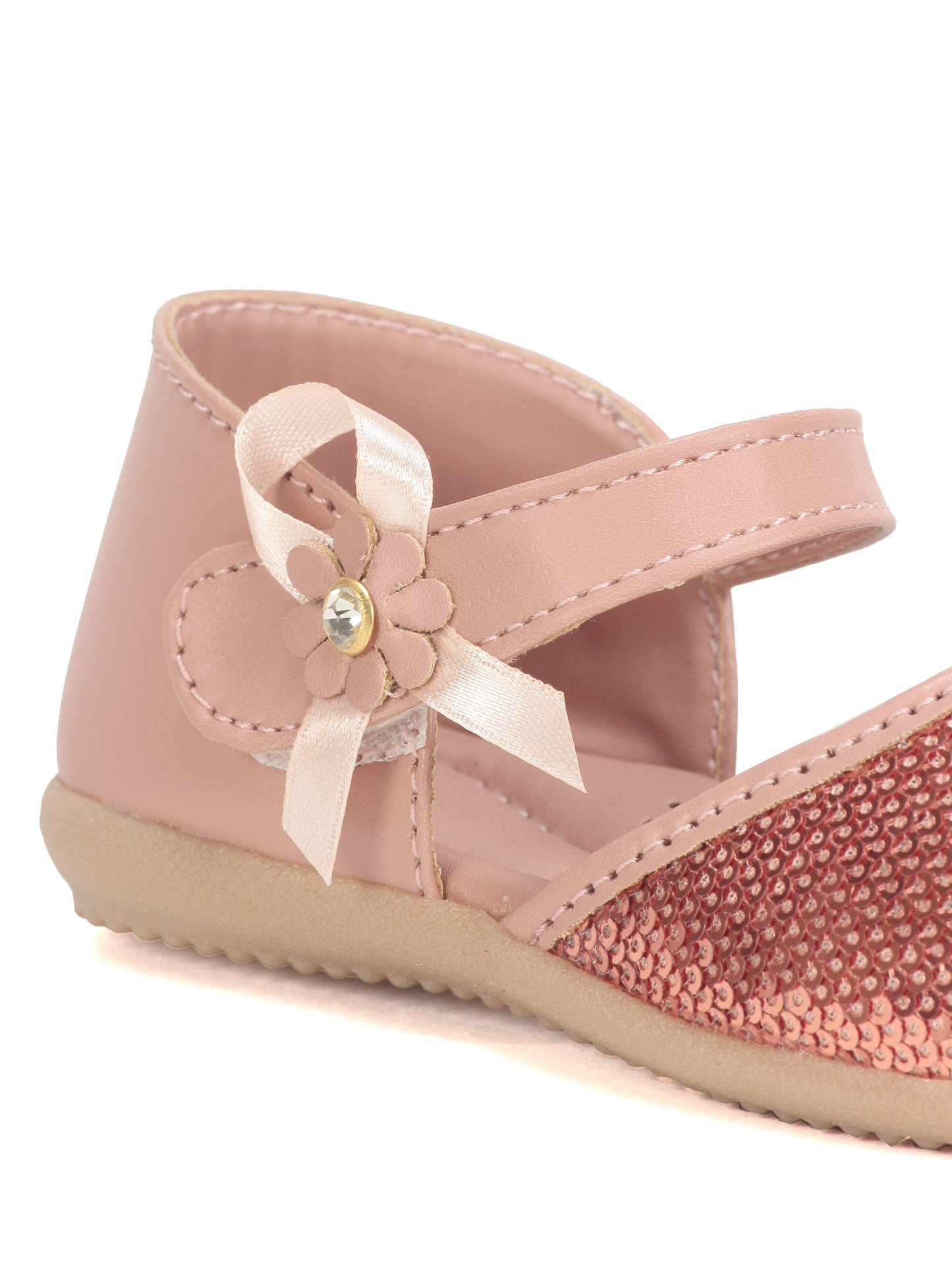 Mary Jane's Belle with Applique Detail - Gold