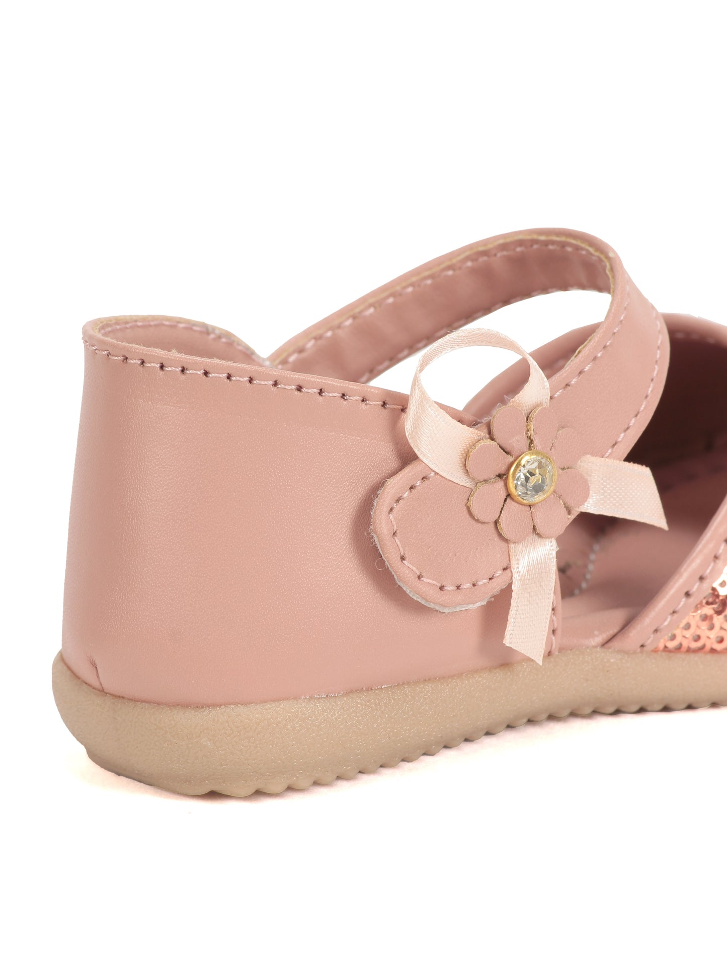 Mary Jane's Belle with Applique Detail - Gold