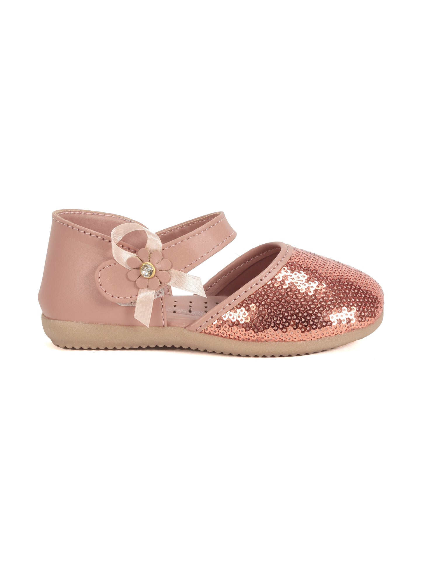 Mary Jane's Belle with Applique Detail - Gold