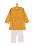 Solid Kurta Pajama Set - Mustard