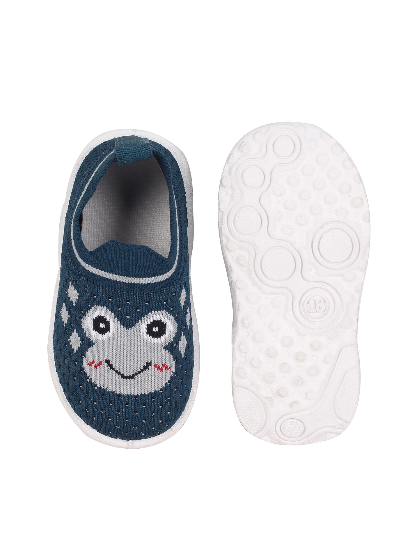 Musical Chu Chu Shoes With Velcro Closing - Navy Blue