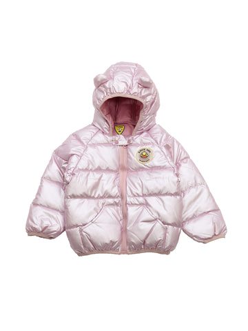 Led Light Polyfill Hooded Jacket - Pink