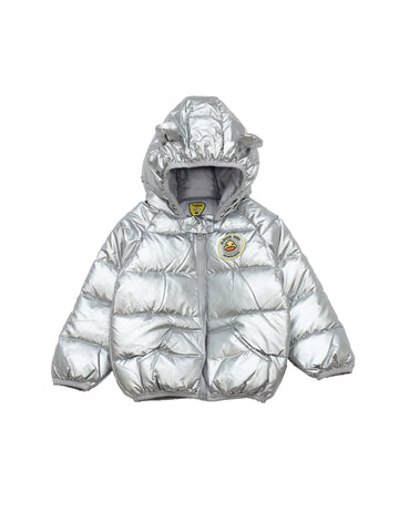 Led Light Polyfill Hooded Jacket - Silver