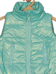 Sleeveless Front Open Polyfill Jacket - Green