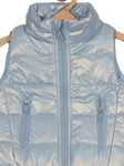 Sleeveless Front Open Polyfill Jacket - Blue