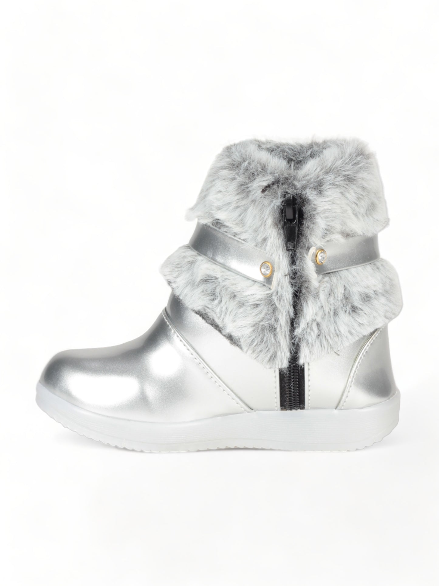 Party Boots With Led Light - Silver