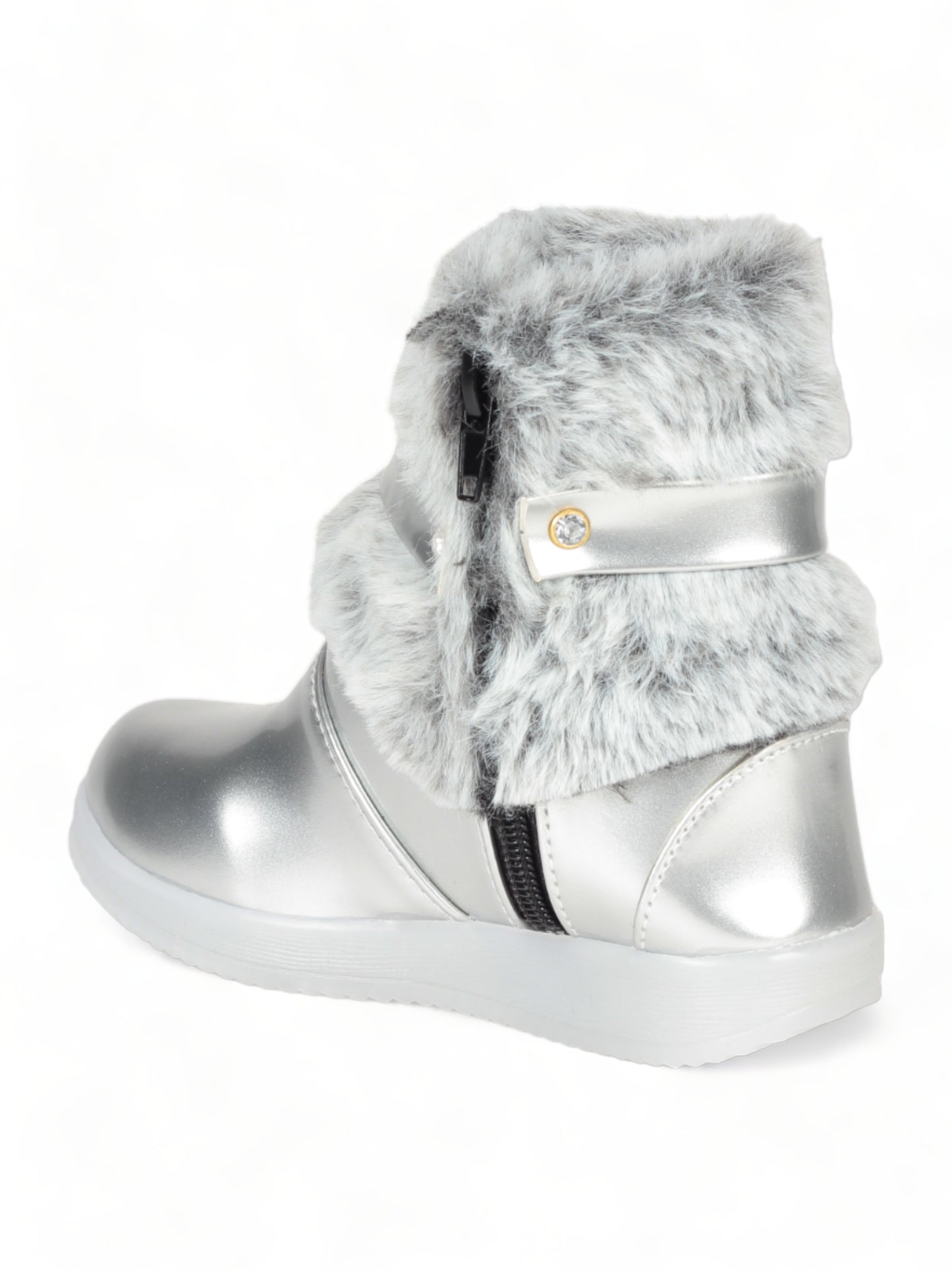 Party Boots With Led Light - Silver