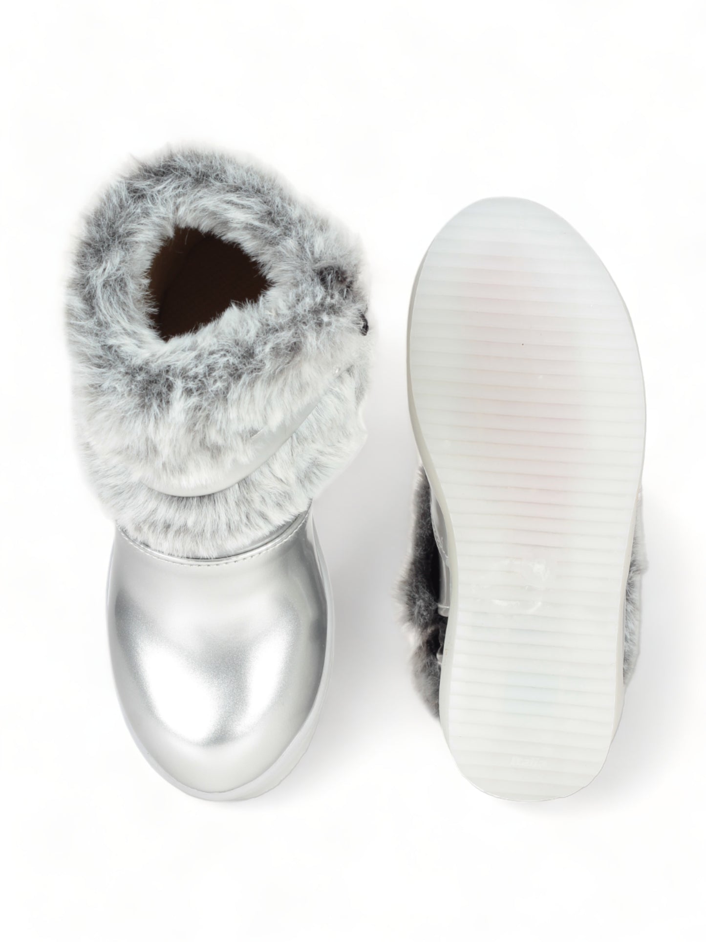Party Boots With Led Light - Silver