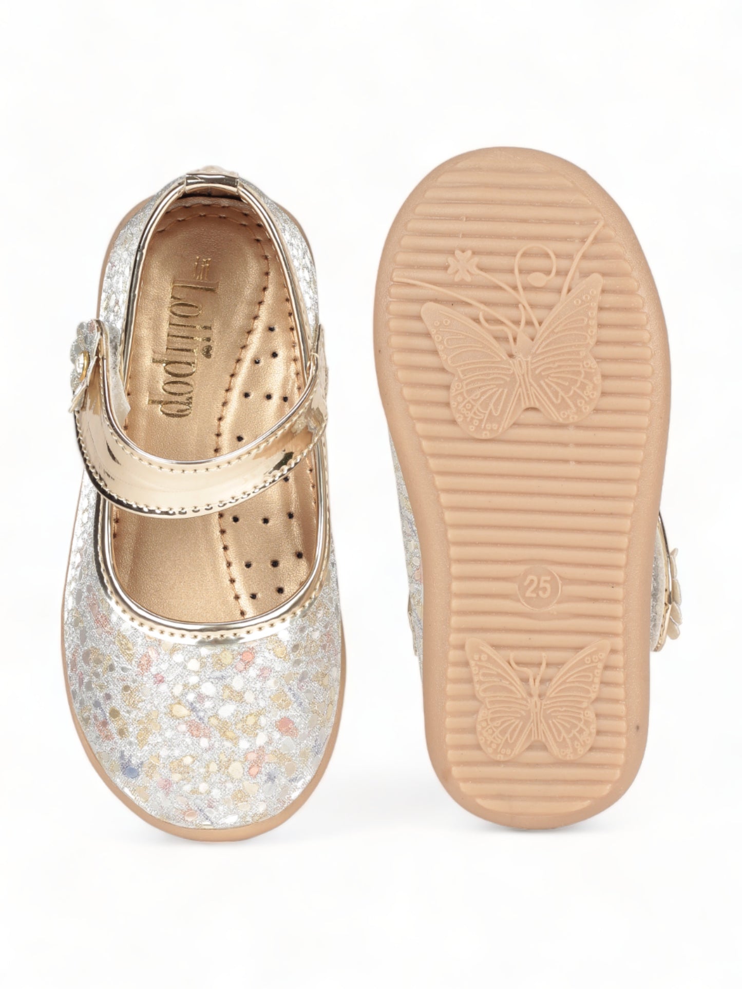 Bellies With Velcro Closure - Gold