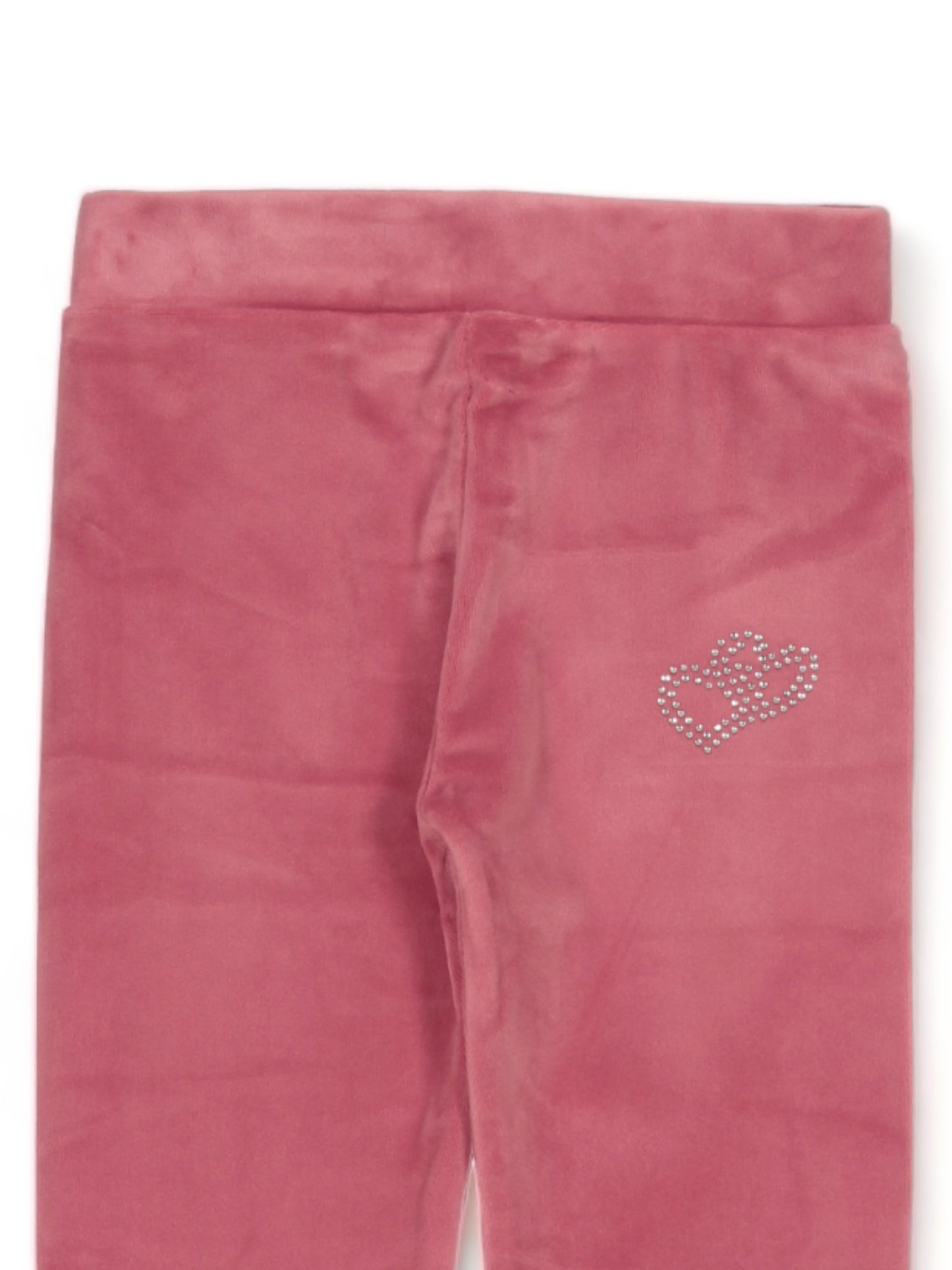 Solid Velvet Leggings - Pink