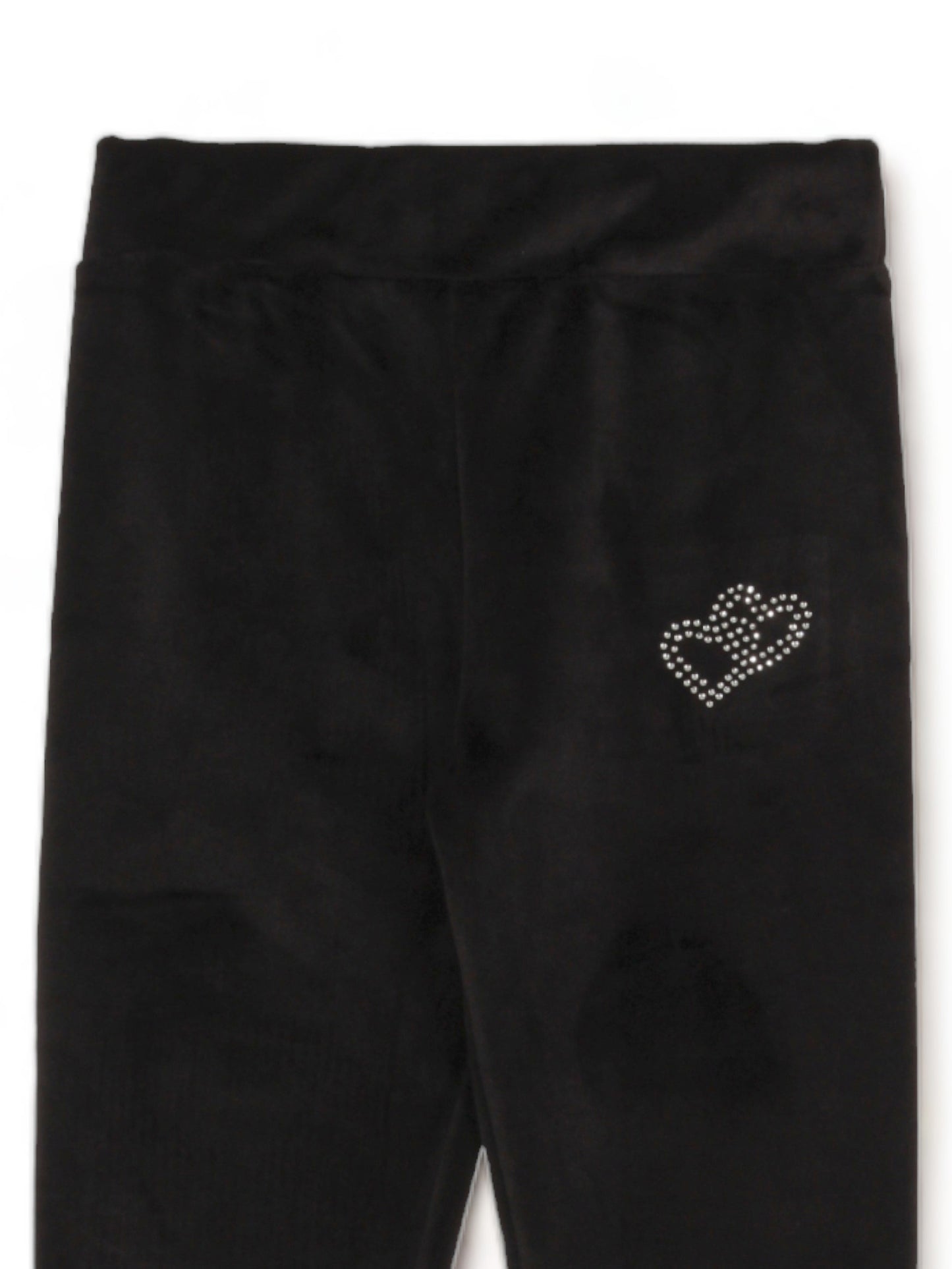 Solid Velvet Leggings - Black