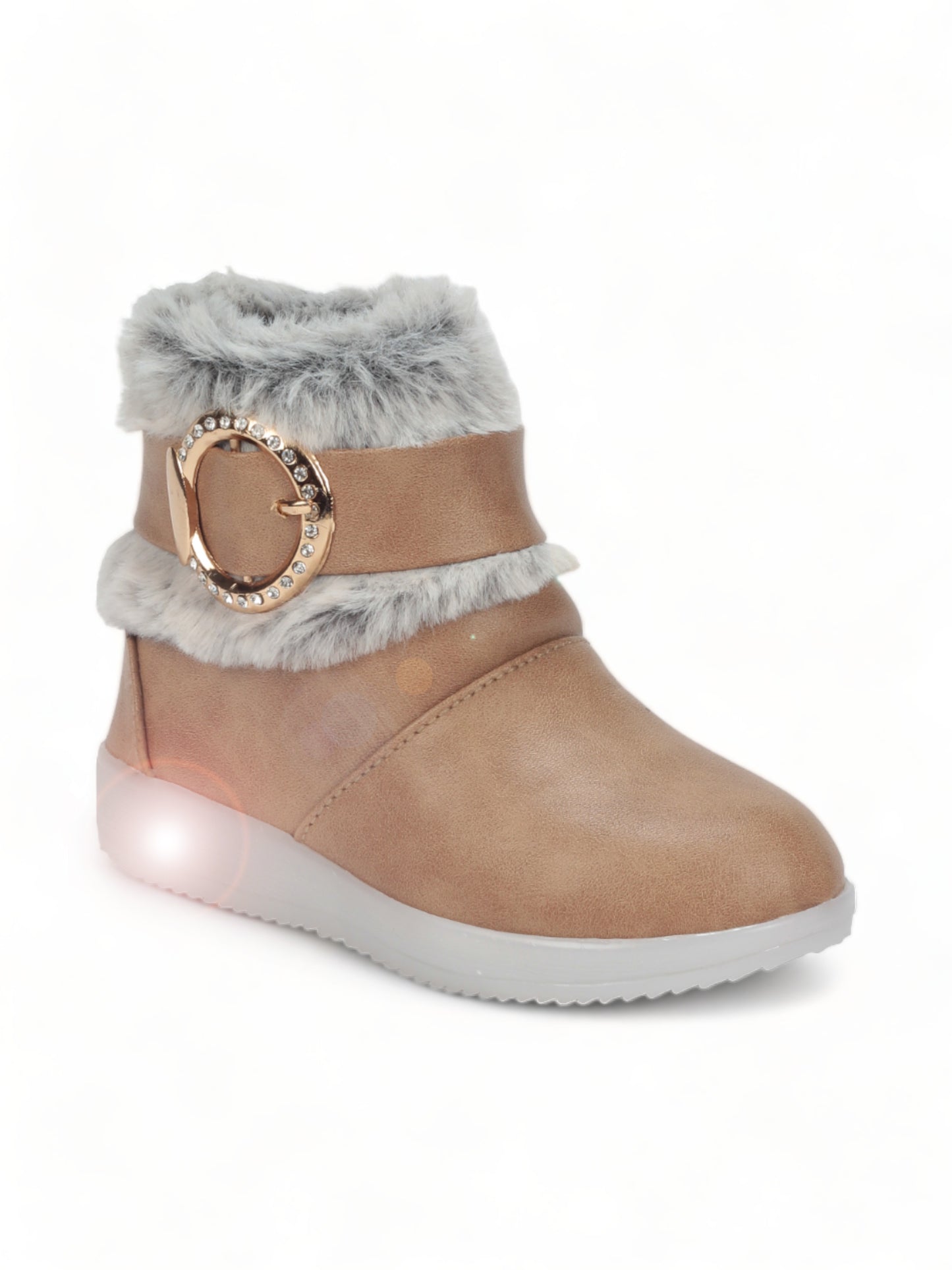 Party Boots With Light - Beige