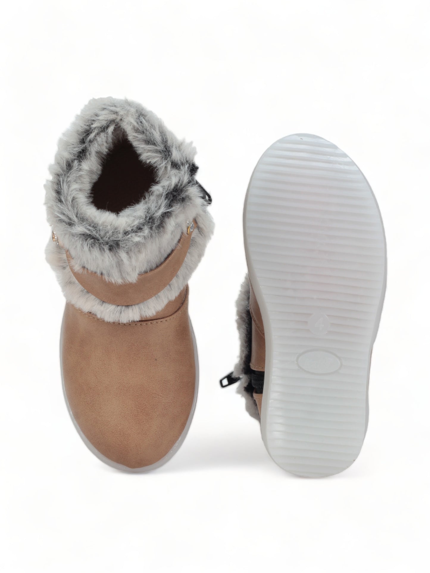 Party Boots With Light - Beige