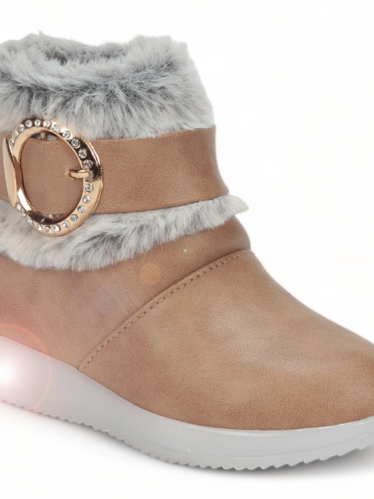 Party Boots With Light - Beige