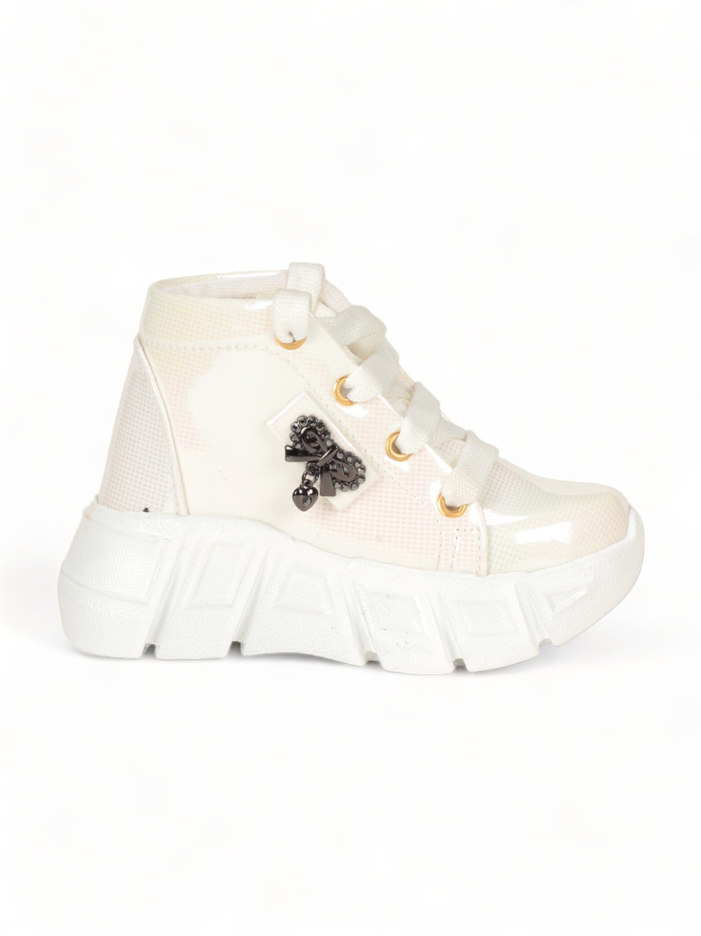 Laced Up Party Boots - White