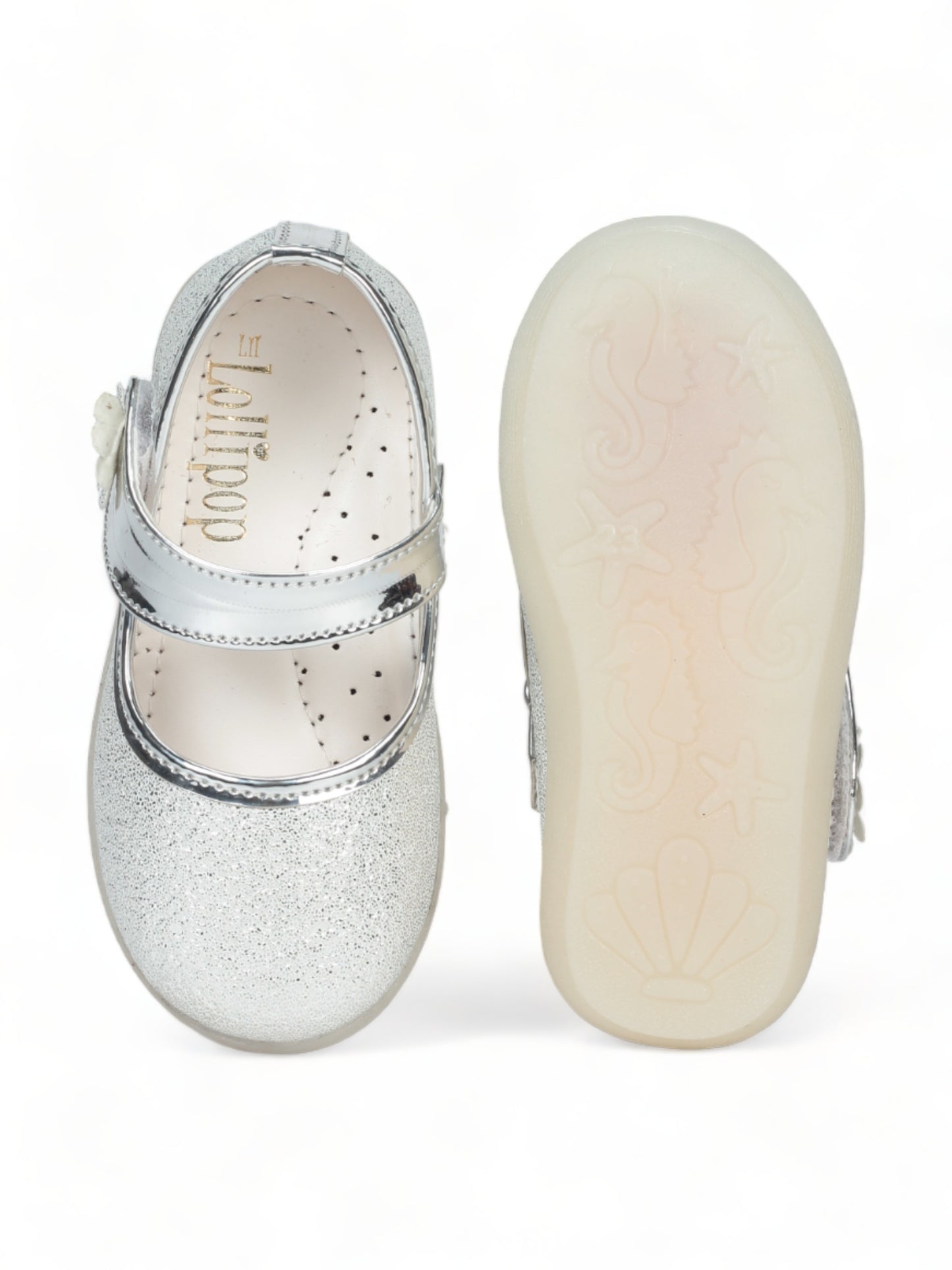 Bellies With Velcro Closure - Silver
