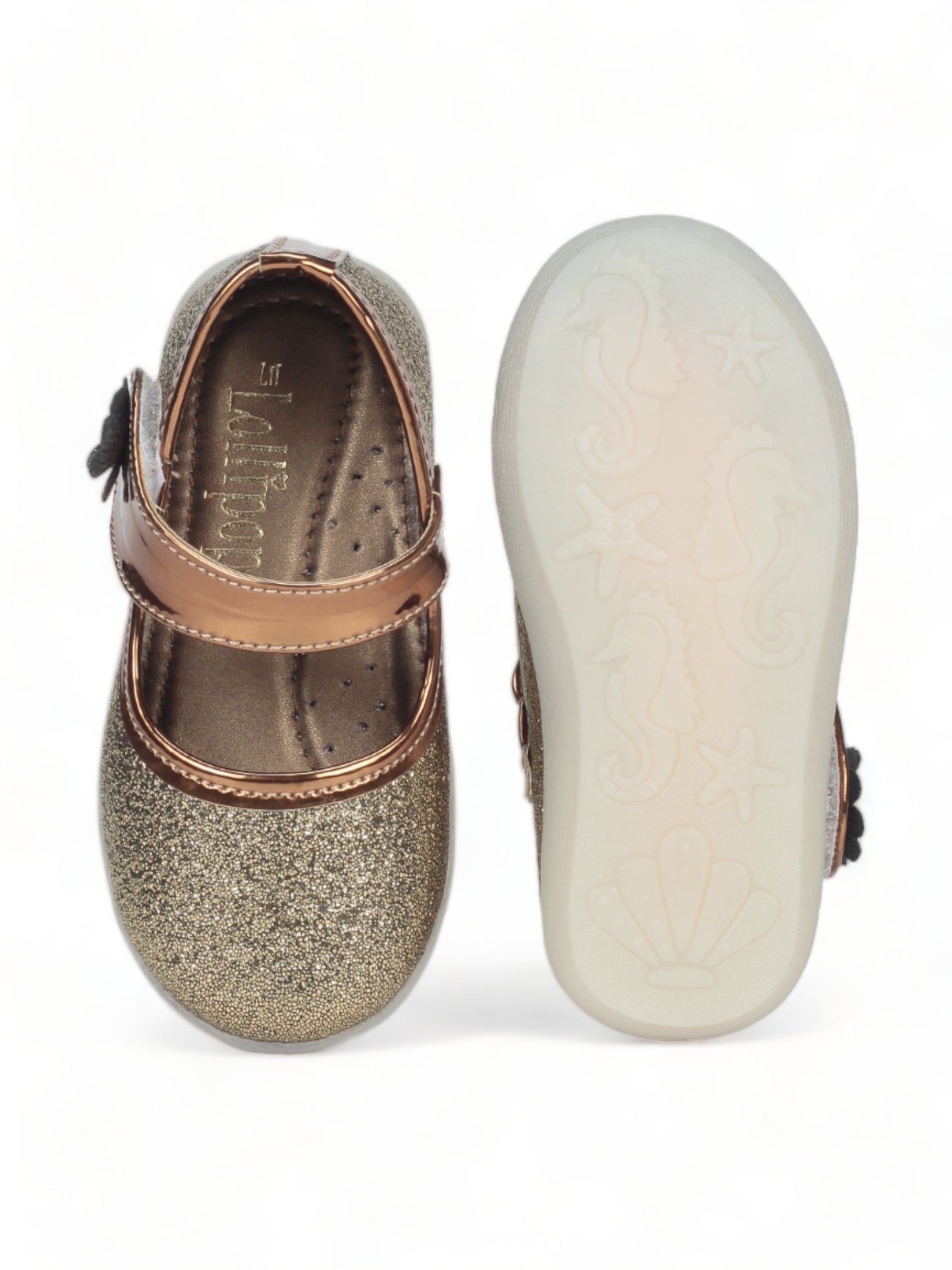 Bellies With Velcro Closure - Gold