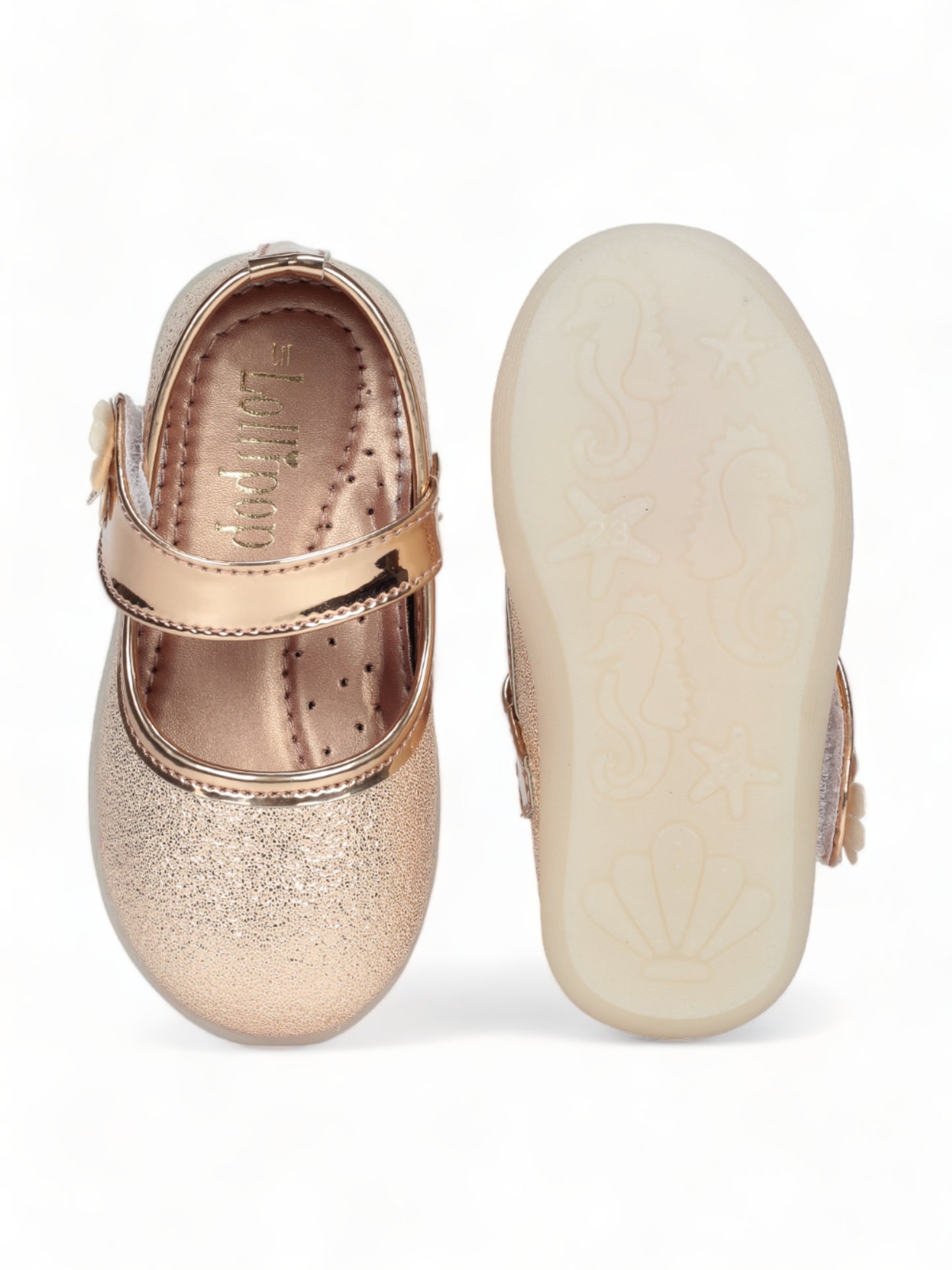 Bellies With Velcro Closure - Gold