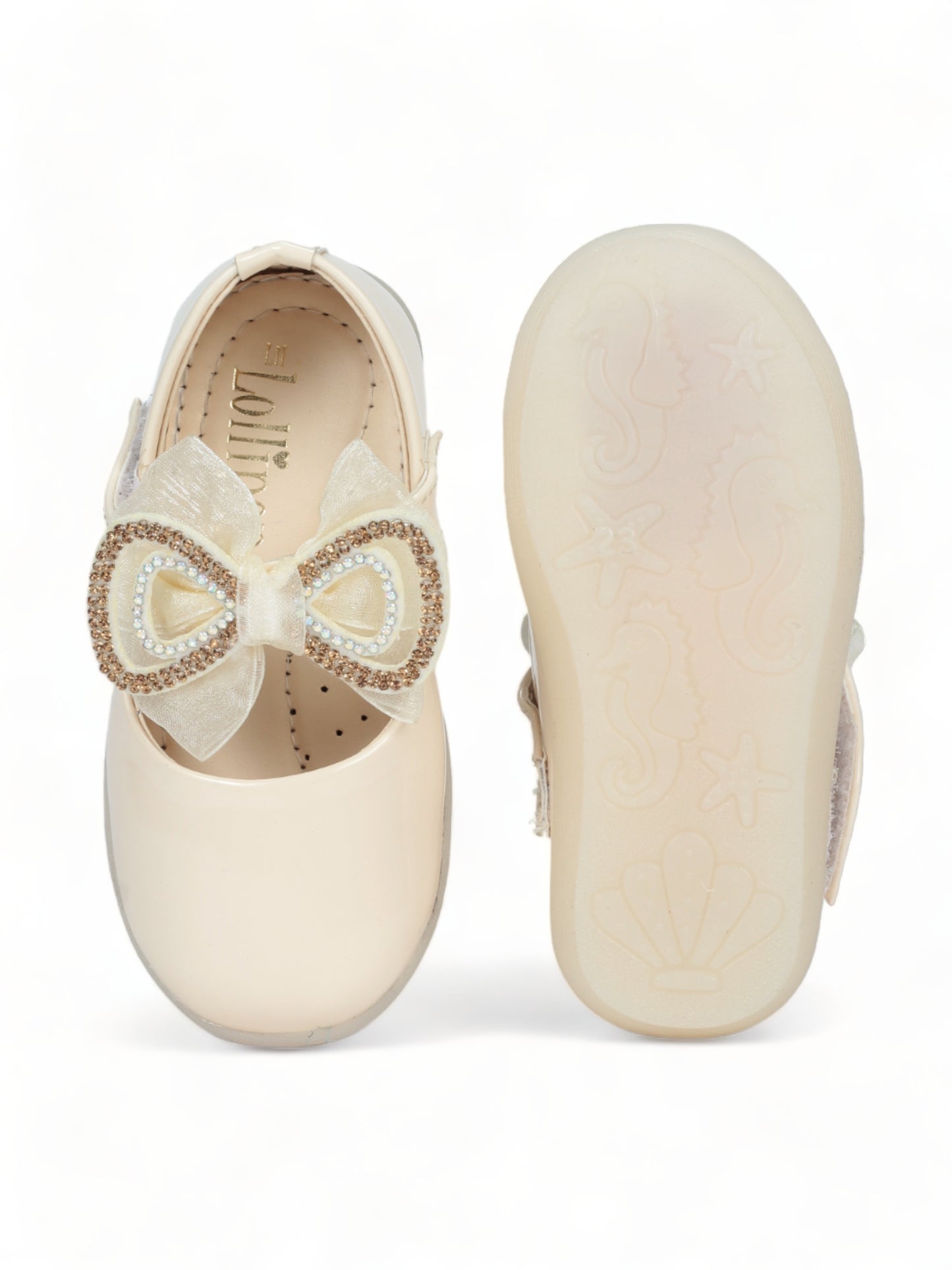 Bellies With Velcro Closure - Cream
