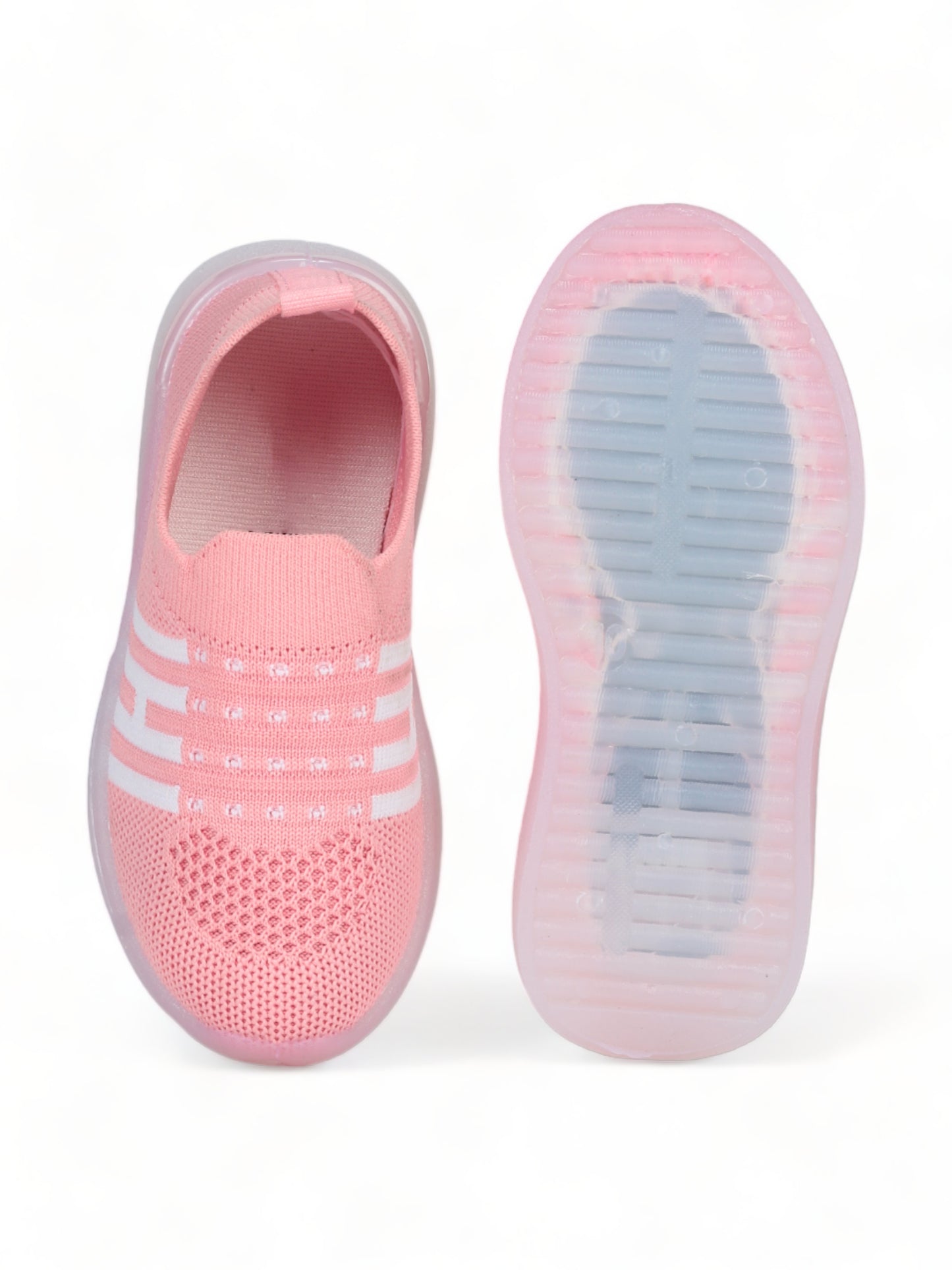 Casual Slip On Shoes With Light - Pink