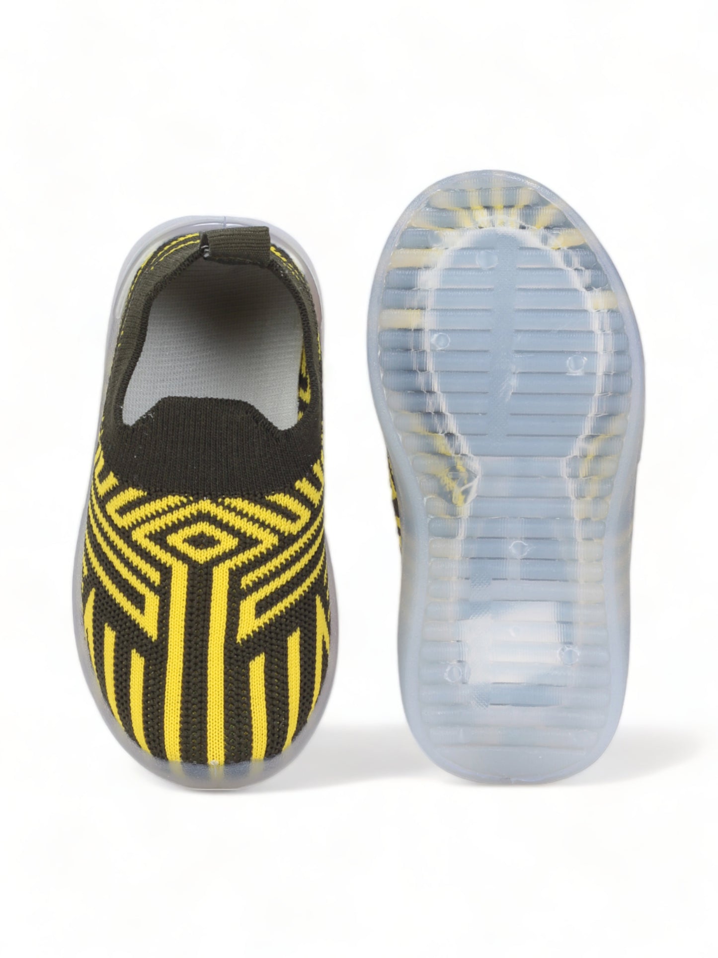 Casual Slip On Shoes With Light - Black