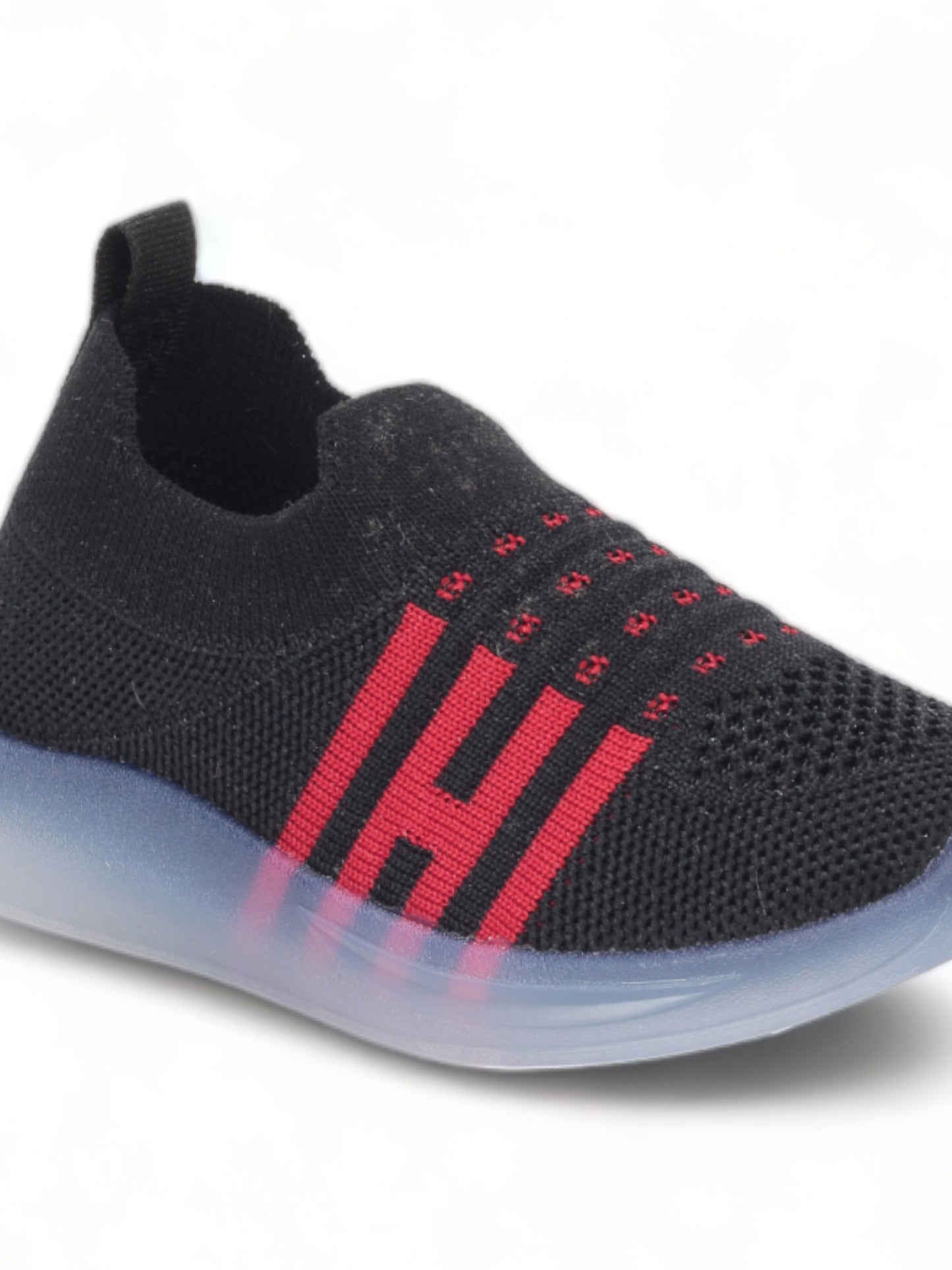 Casual Slip On Shoes With Light - Black