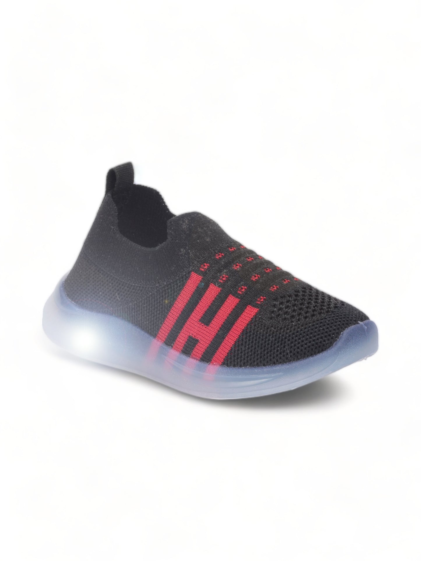 Casual Slip On Shoes With Light - Black