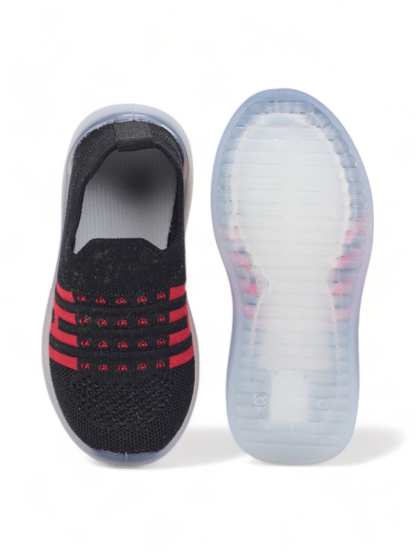 Casual Slip On Shoes With Light - Black