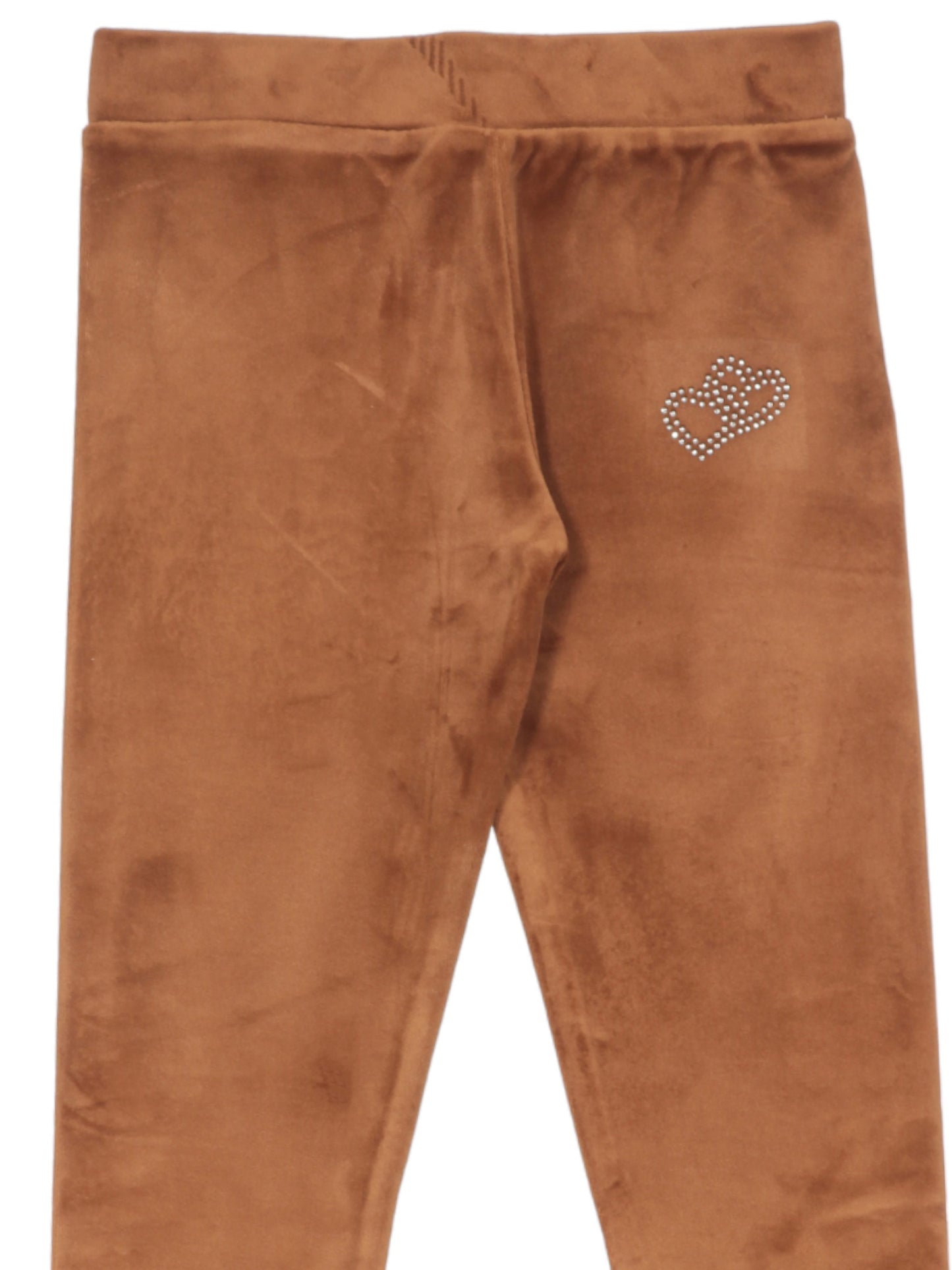 Solid Velvet Leggings - Brown