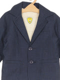 Front Open Fur Lined Blazer Jacket - Blue