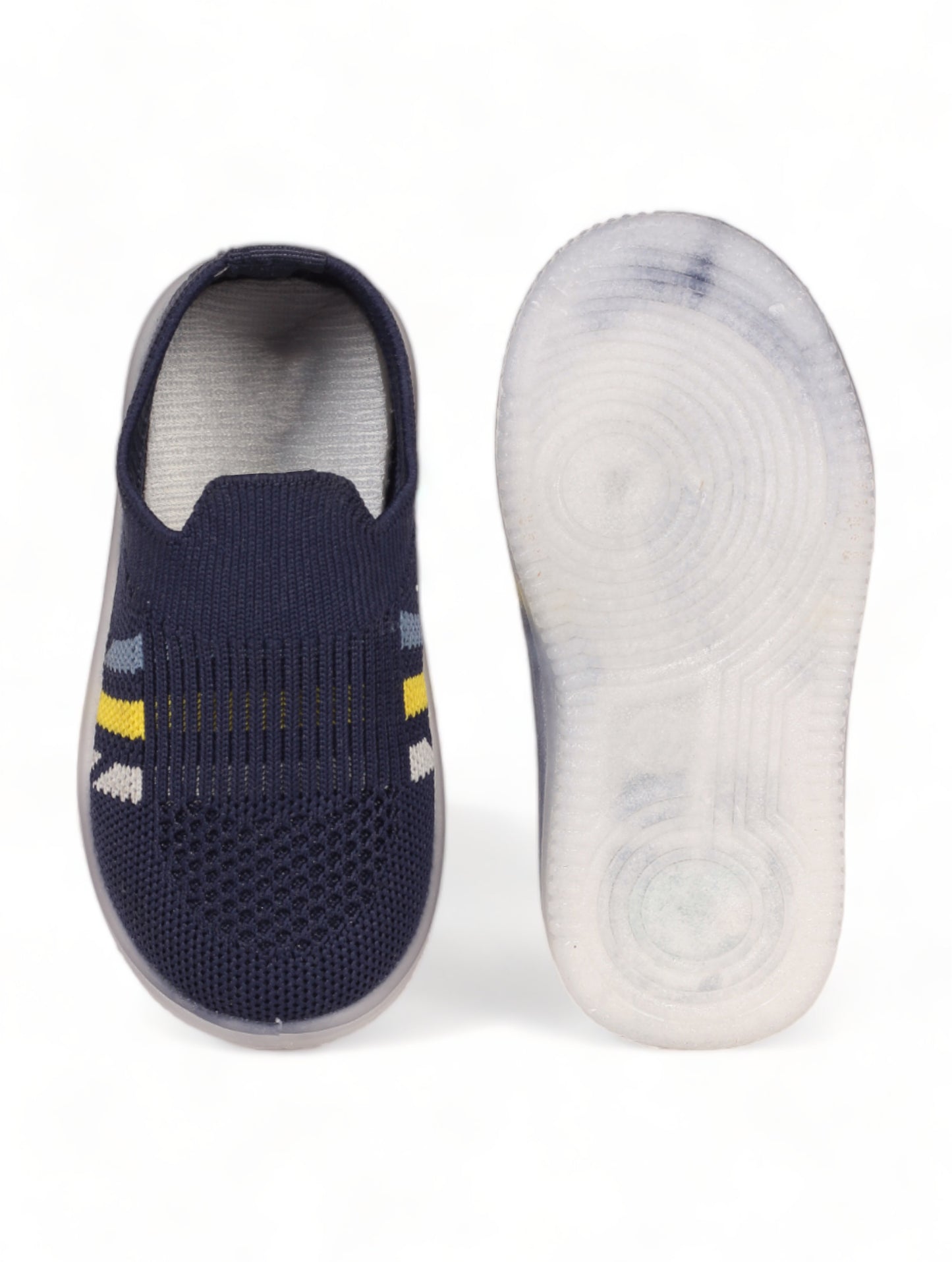 Casual Slip On Shoes With Led Light - Navy Blue