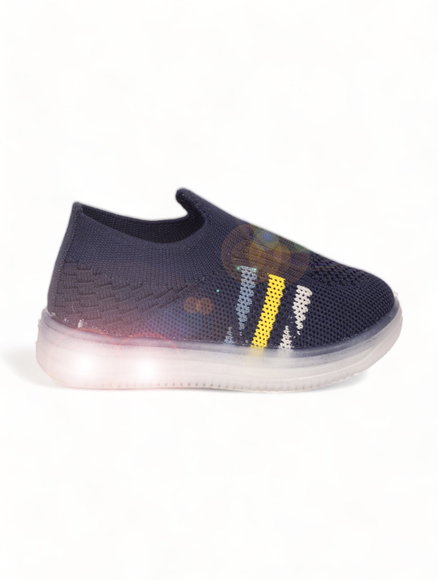 Casual Slip On Shoes With Led Light - Navy Blue