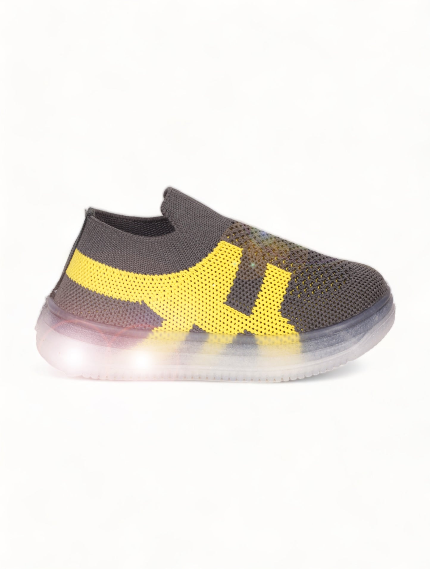 Casual Slip On Shoes With Led Light - Grey
