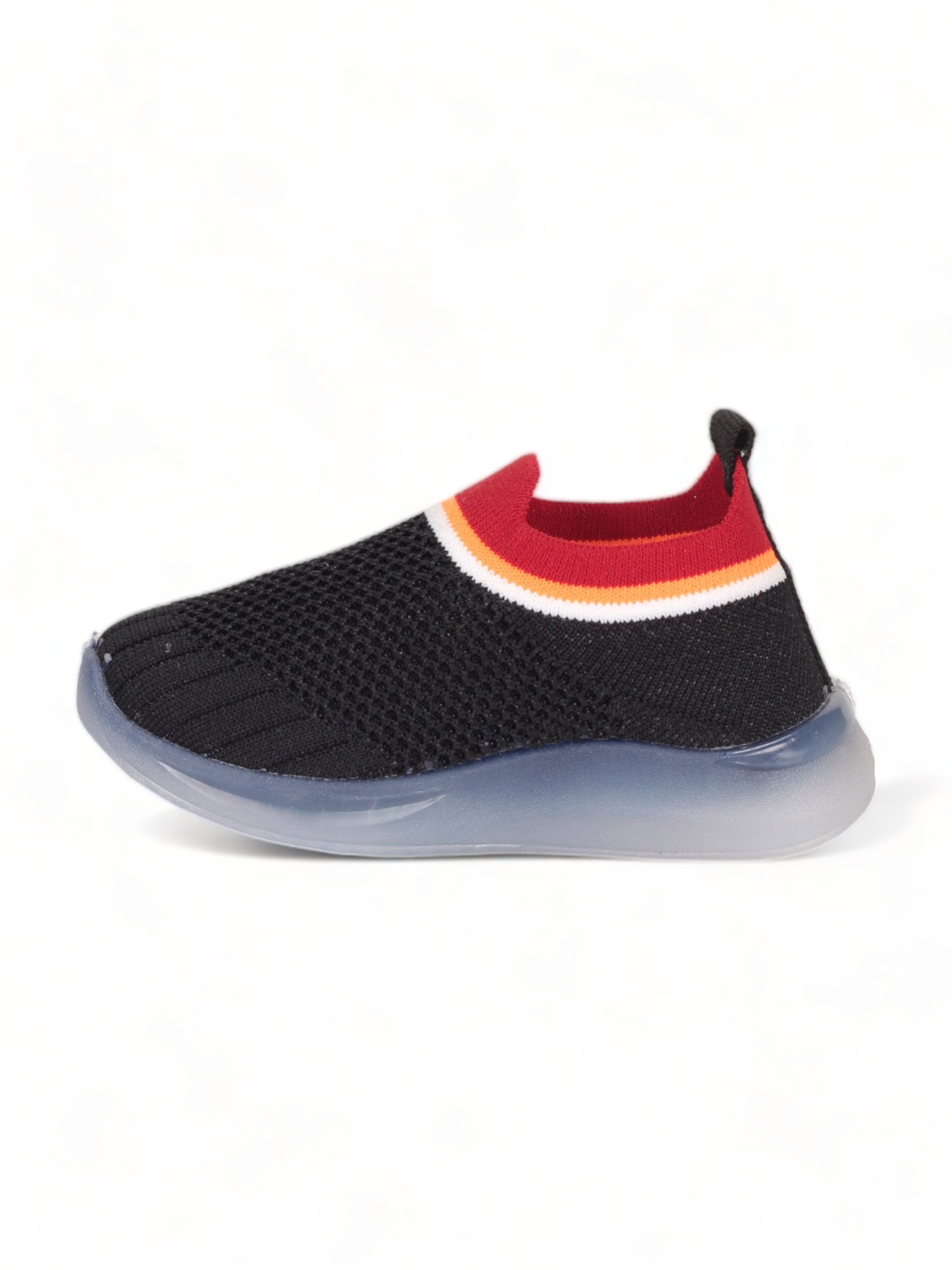 Unisex Casual Slip On Shoes With Led Light - Black