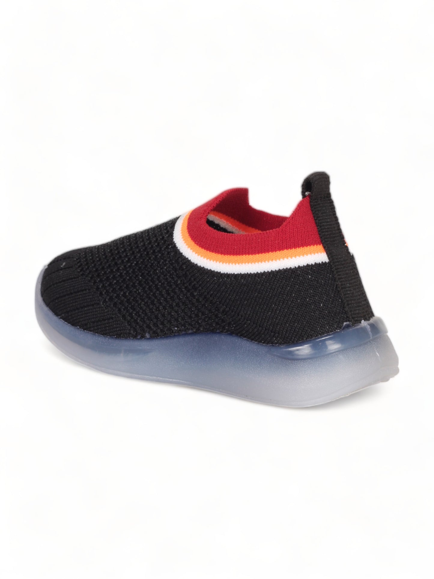 Unisex Casual Slip On Shoes With Led Light - Black