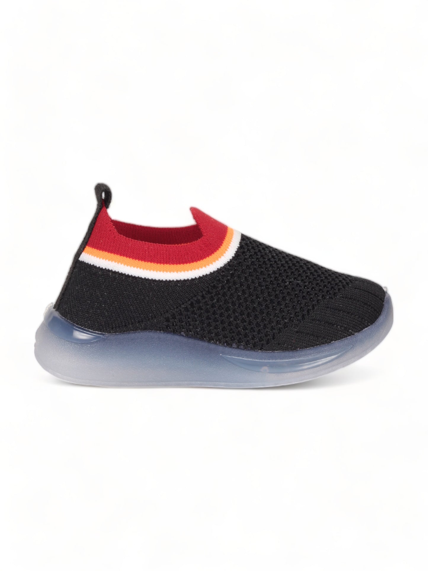 Unisex Casual Slip On Shoes With Led Light - Black