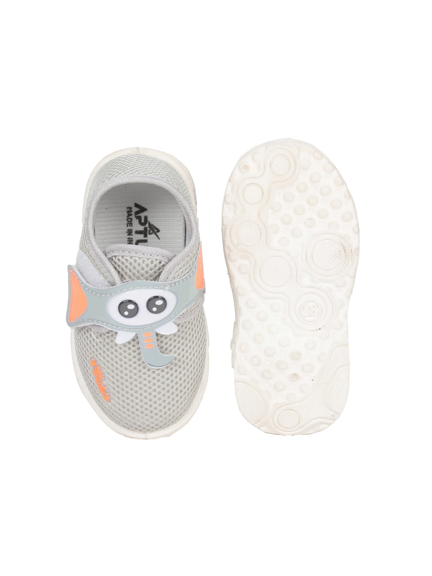 Musical Chu Chu Shoes With Velcro Closing - Grey
